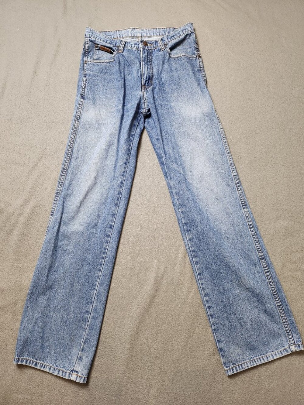 Wrangler Light Wash Straight Leg Jeans 100% Cotton W29